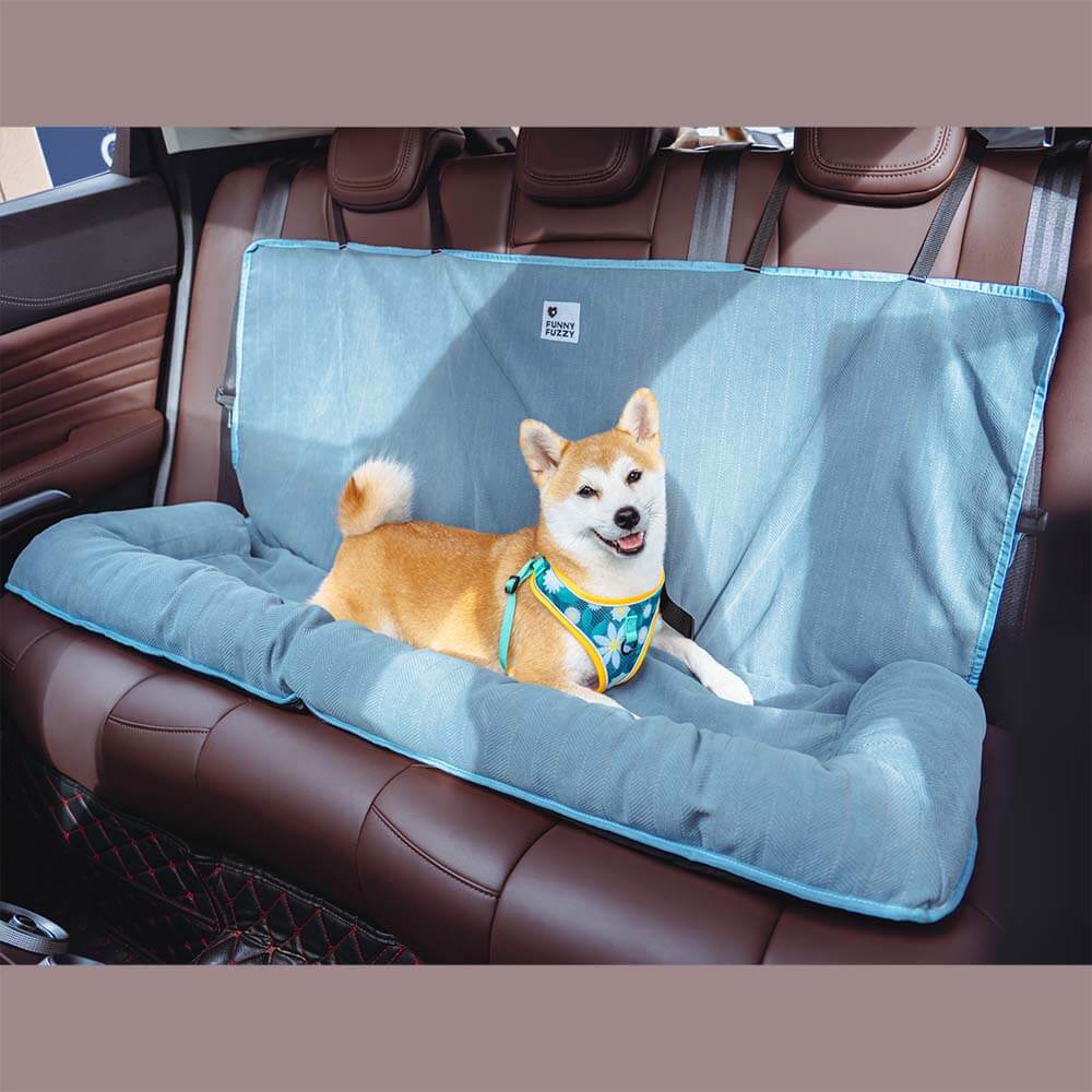 Assento de carro com cama para cachorro