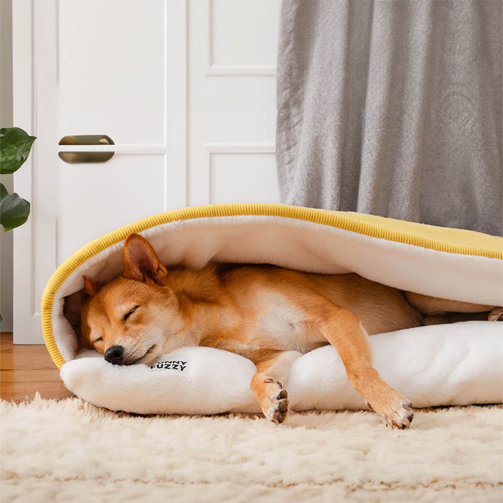 Cama para cachorro com saco de dormir extremamente macio e felpudo