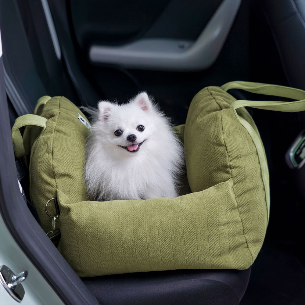 Cama de Segurança Reforçada para Viagem para Assento de Carro para Cachorro Espinha de Peixe