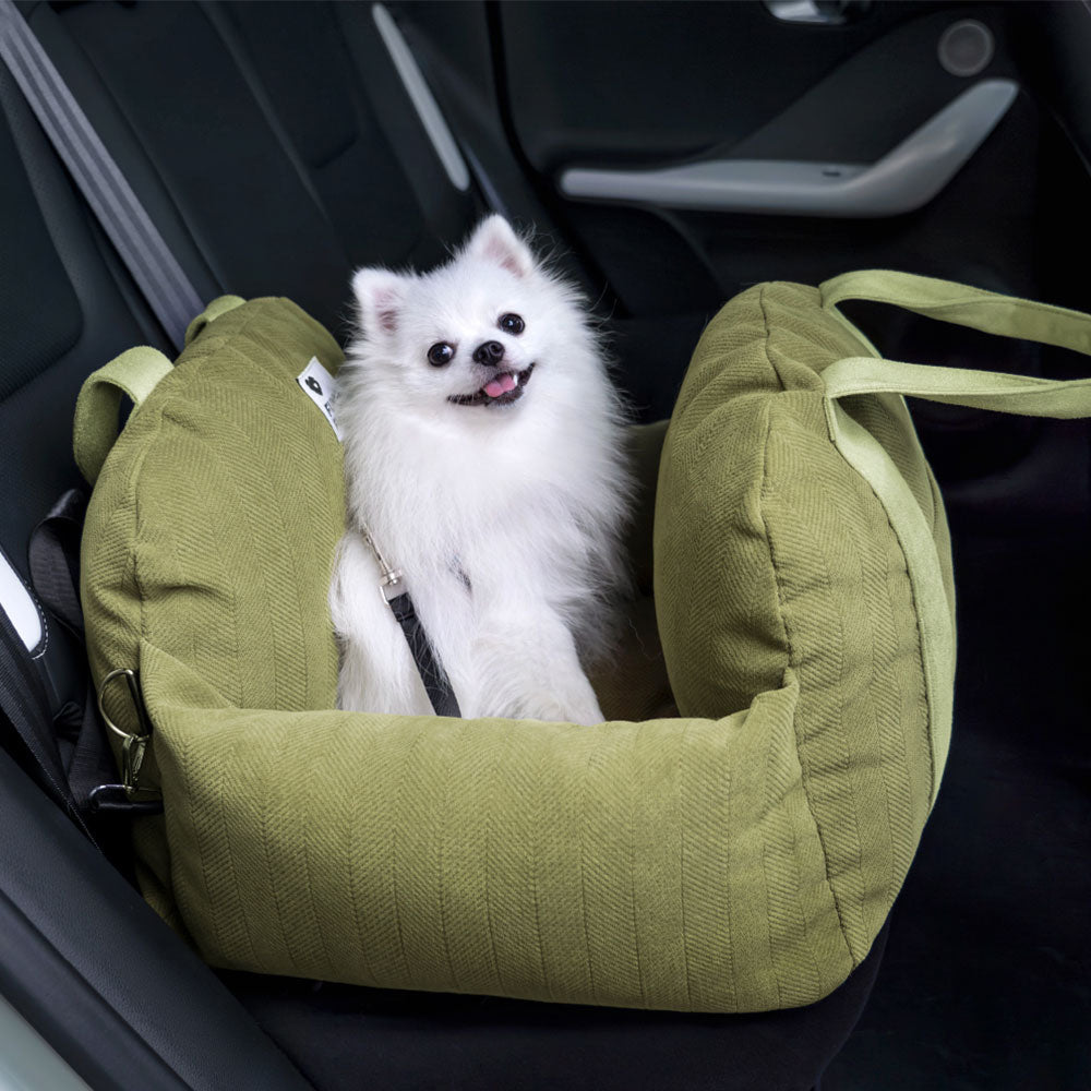 Cama de Segurança Reforçada para Viagem para Assento de Carro para Cachorro Espinha de Peixe