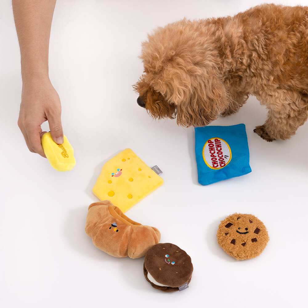 Brinquedo de pelúcia para cachorro que faz barulho e funga - Padaria