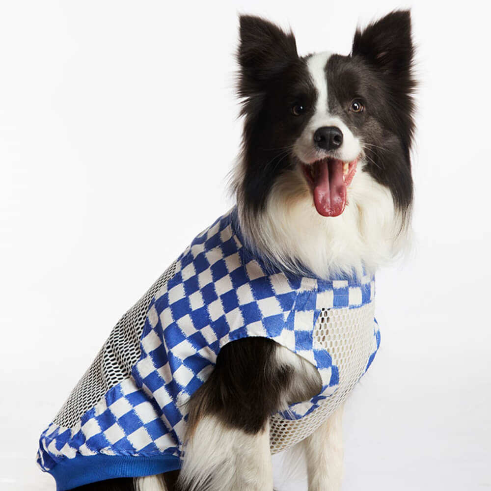 Moda sem mangas respirável legal grande colete para cachorro