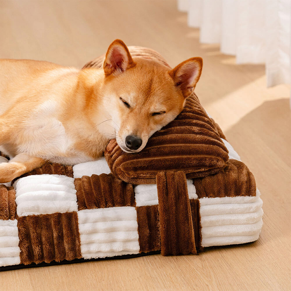 Cama de Cachorro com Apoio Ortopédico de Pelúcia Artesanal com Travesseiro