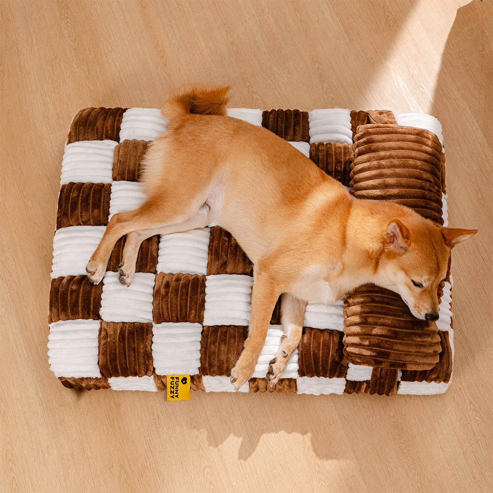 Cama de Cachorro com Apoio Ortopédico de Pelúcia Artesanal com Travesseiro