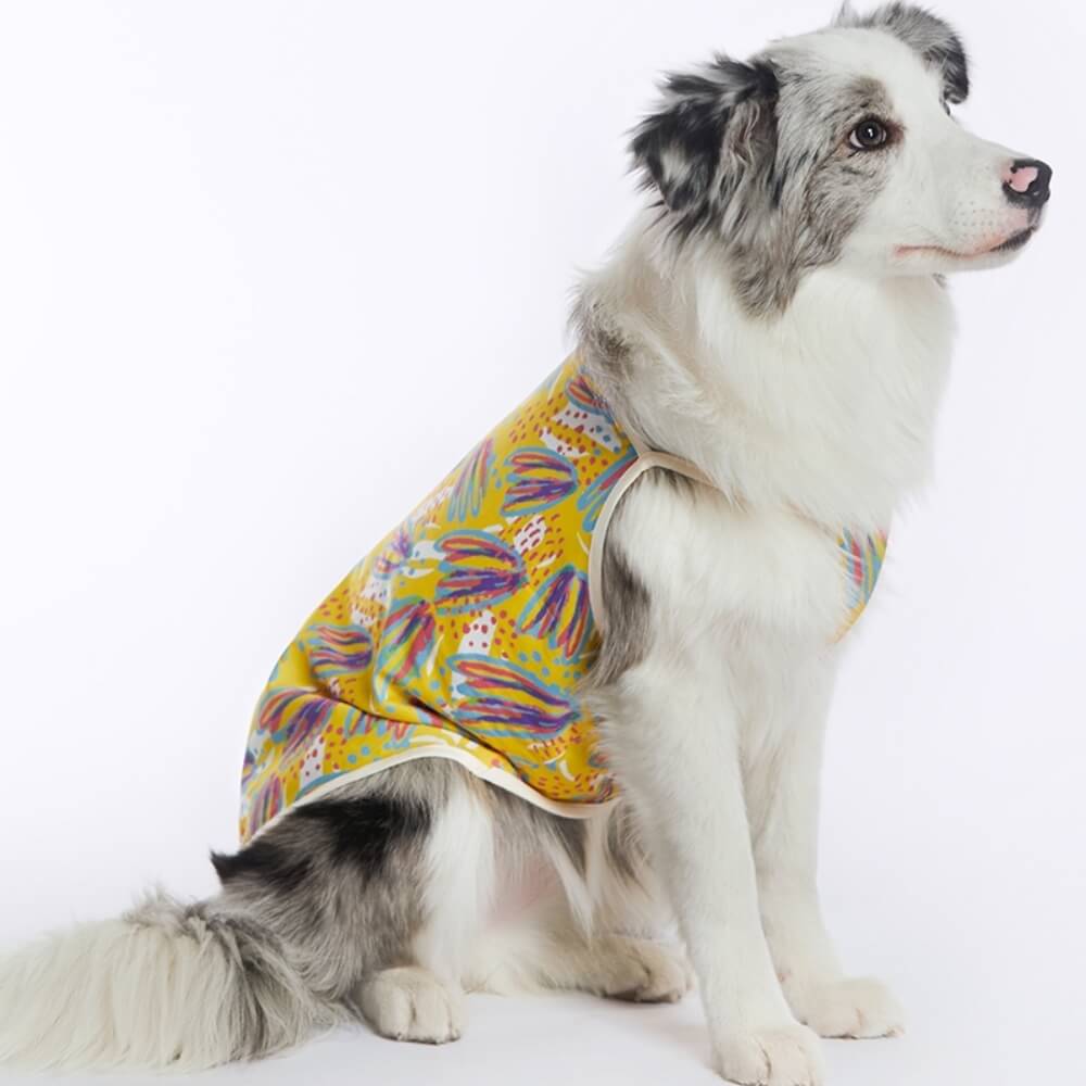 Roupas para animais de estimação estilo havaiano colete para cachorro