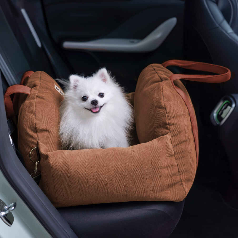 Cama de Segurança Reforçada para Viagem para Assento de Carro para Cachorro Espinha de Peixe