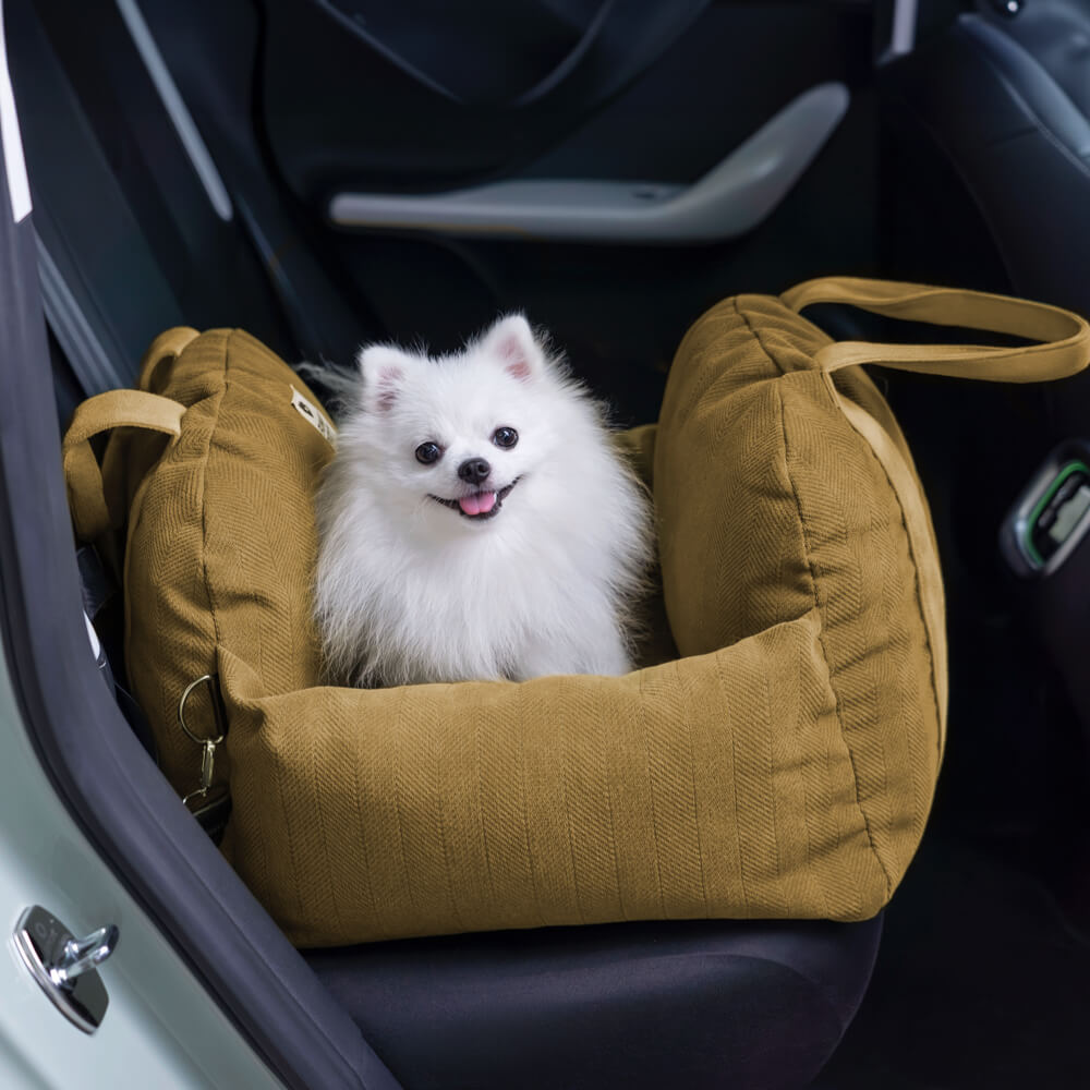 Cama de Segurança Reforçada para Viagem para Assento de Carro para Cachorro Espinha de Peixe