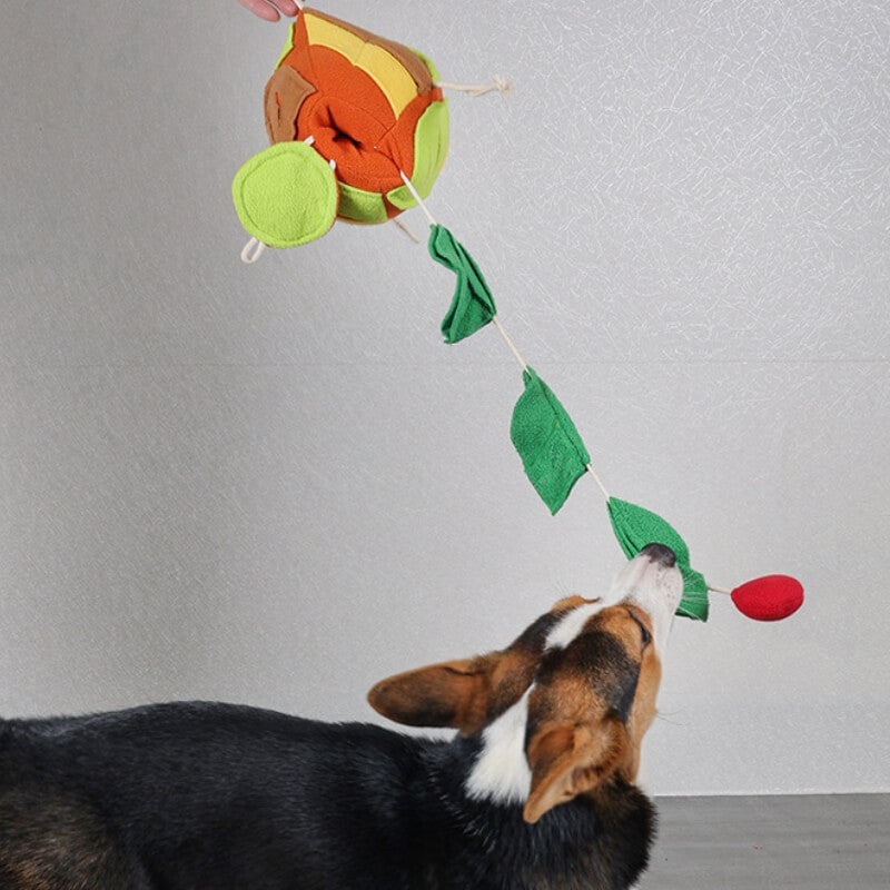 Quebra-cabeça interativo brinquedo estridente folha bola cão tratamento dispensador brinquedo