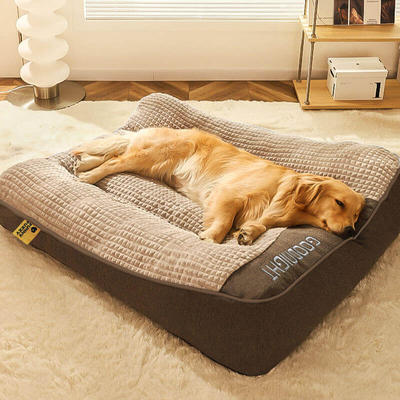 Capa de Cama para Cachorro - Cama Grande e Espessa com Almofada para Proteção de Coluna