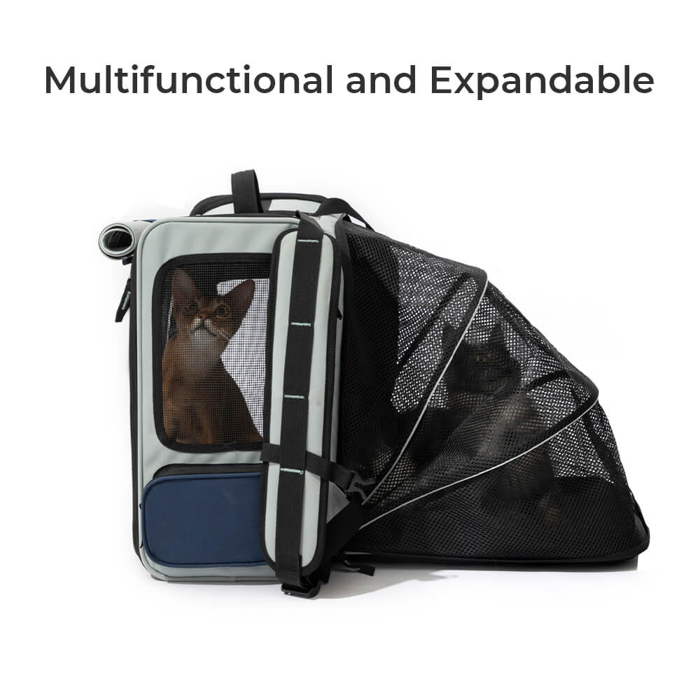 Multi-função Expansível Grande Espaço Exterior Pet Bolsa Cat Backpack