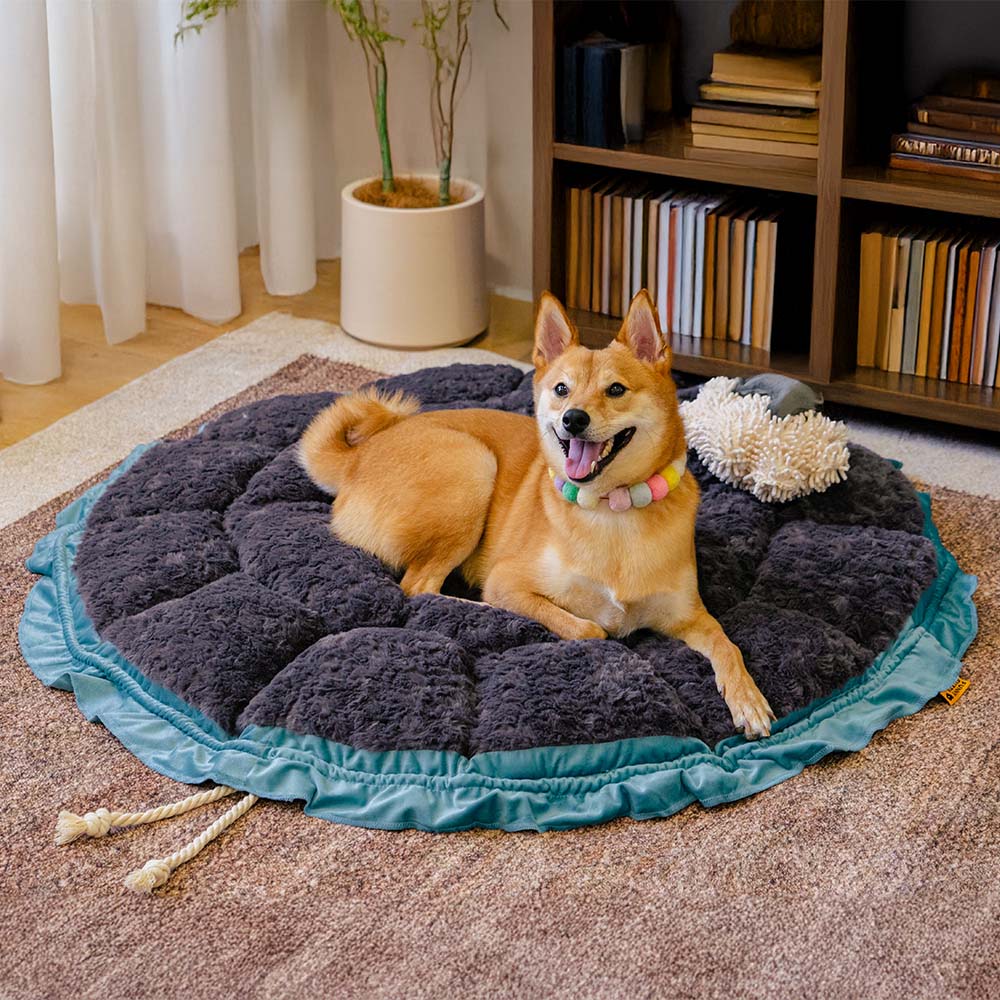 Cama de cachorro ajustável e calmante inspirada na natureza - Plush Nest