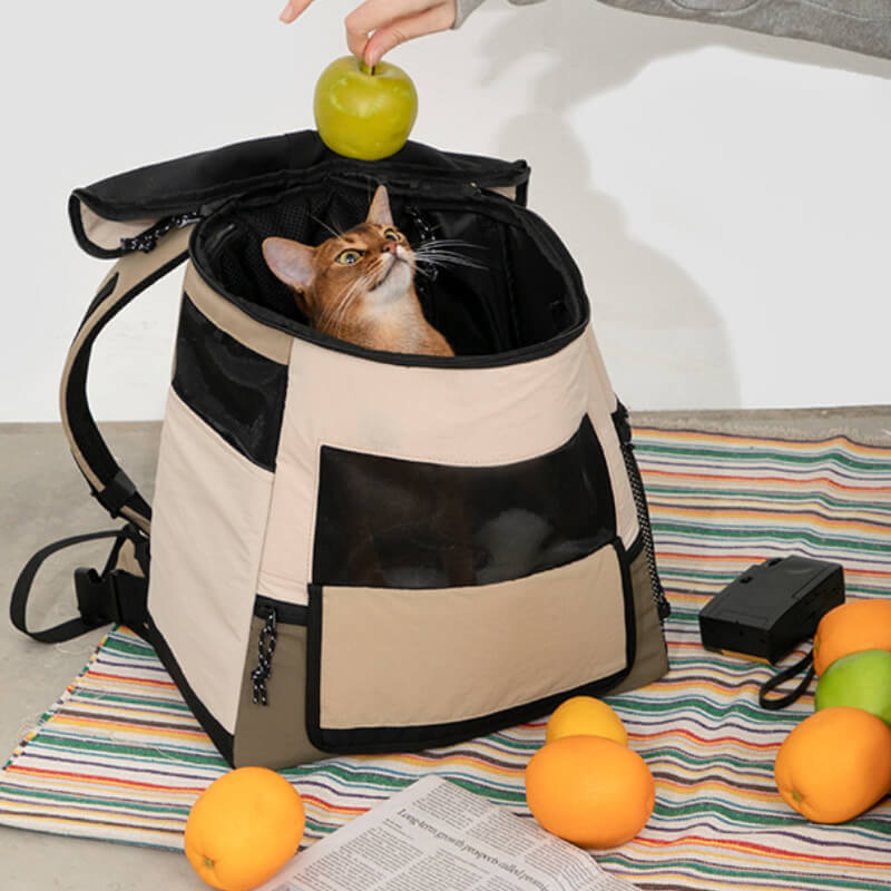 Bolsa de viagem portátil para animais de estimação ao ar livre mochila impermeável para gatos