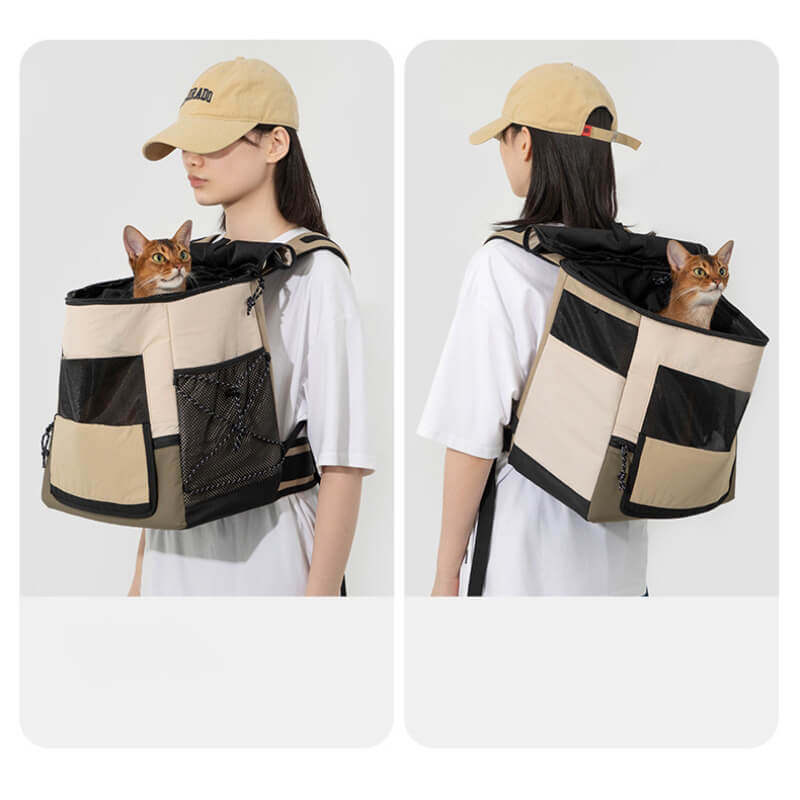 Bolsa de viagem portátil para animais de estimação ao ar livre mochila impermeável para gatos