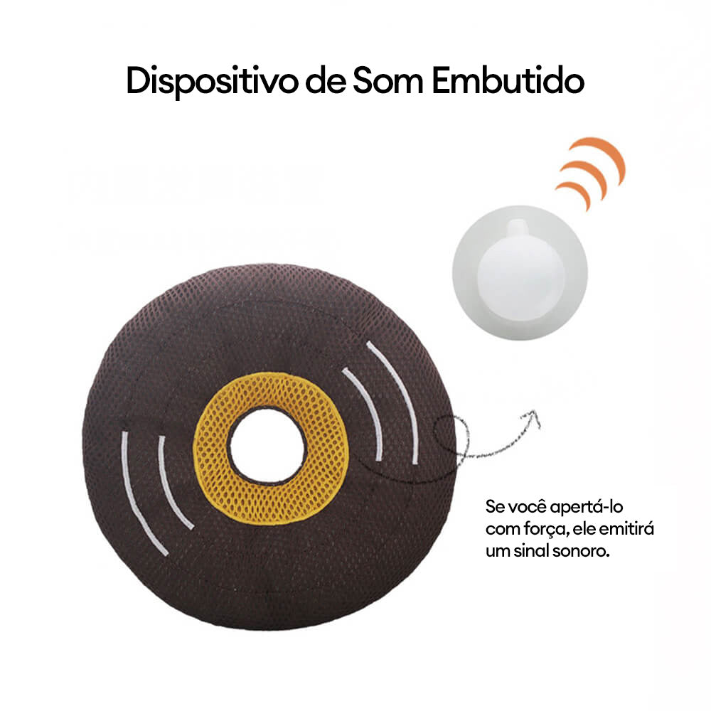 Microfone de pelúcia durável e estridente brinquedo interativo para cães de treinamento