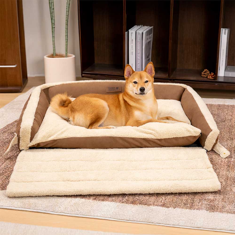 Cama ergonômica expansível e relaxante para cães - Tranquil Paws