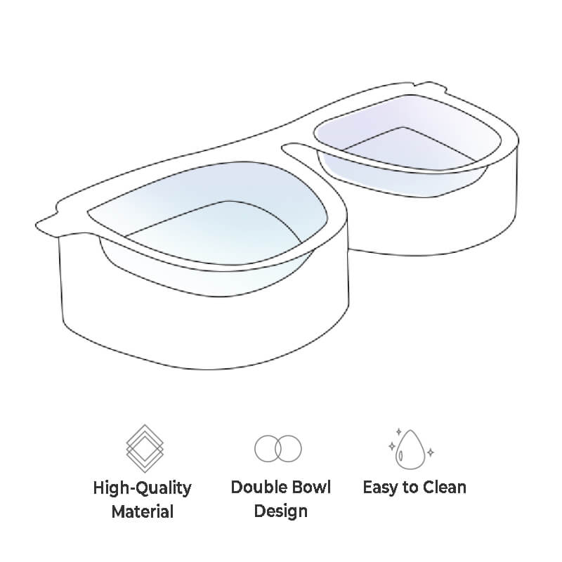 Óculos de sol Separação Seca e Molhada Tigela Dupla Tigela para Animais de Estimação