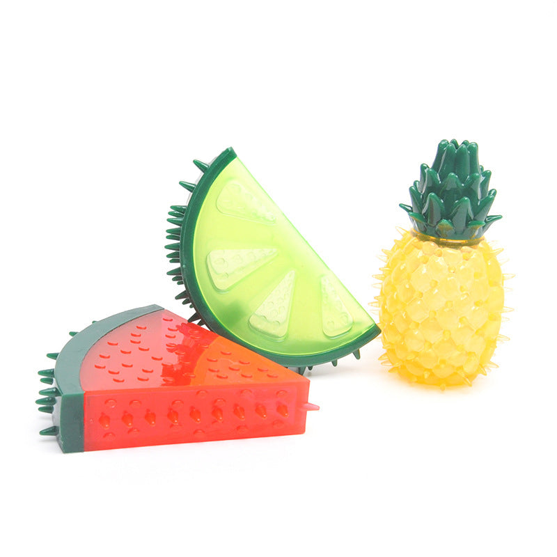 Brinquedo para cachorro em forma de frutas congeladas com água de borracha para dentição