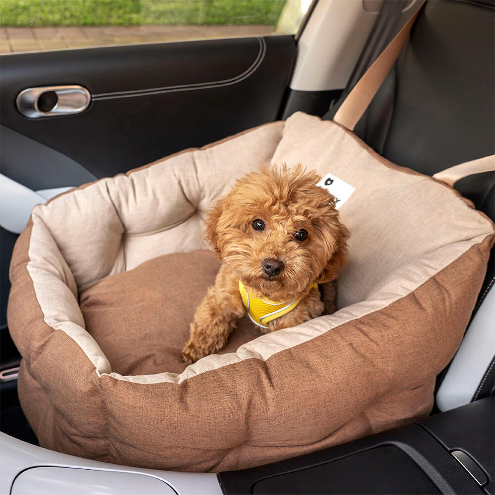 Cama Impermeável Elevada e Espessa para Assento de Carro para Cachorro Reforçada de Segurança para Viagens