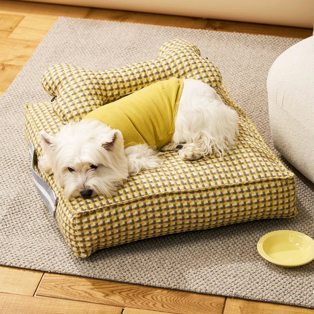 Cama para cachorro calmante em formato de waffle Sweet Dreams