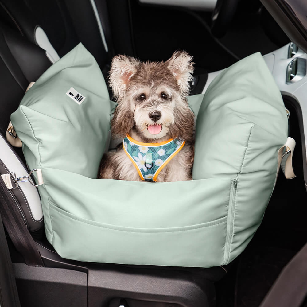 Cama para Assento de Carro para Cachorros e Filhotes para Viagens Seguras - Primeira classe