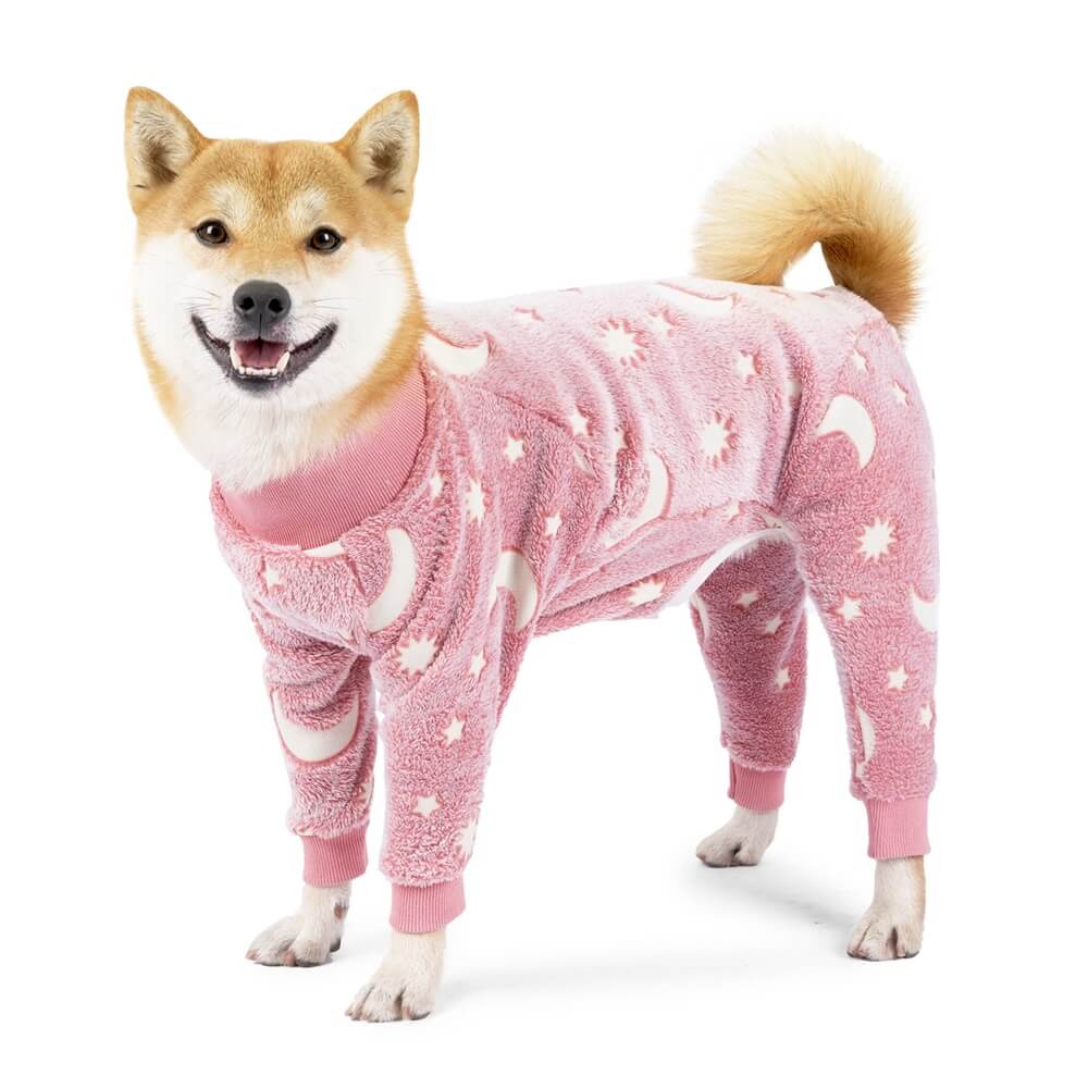 Pijama para cachorro Moon & Stars macio e aconchegante - perfeito para conforto o ano todo