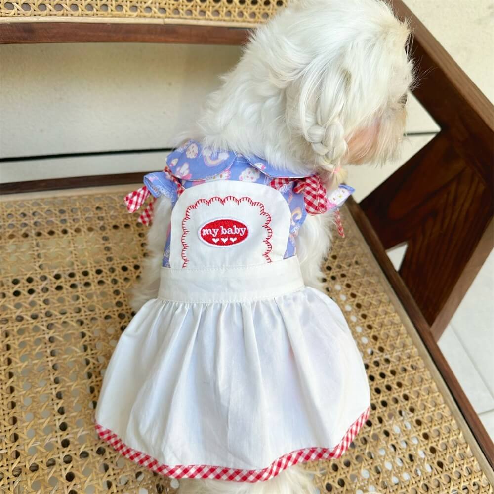 Vestido adorável estilo retrô para cachorro - perfeito para ocasiões especiais