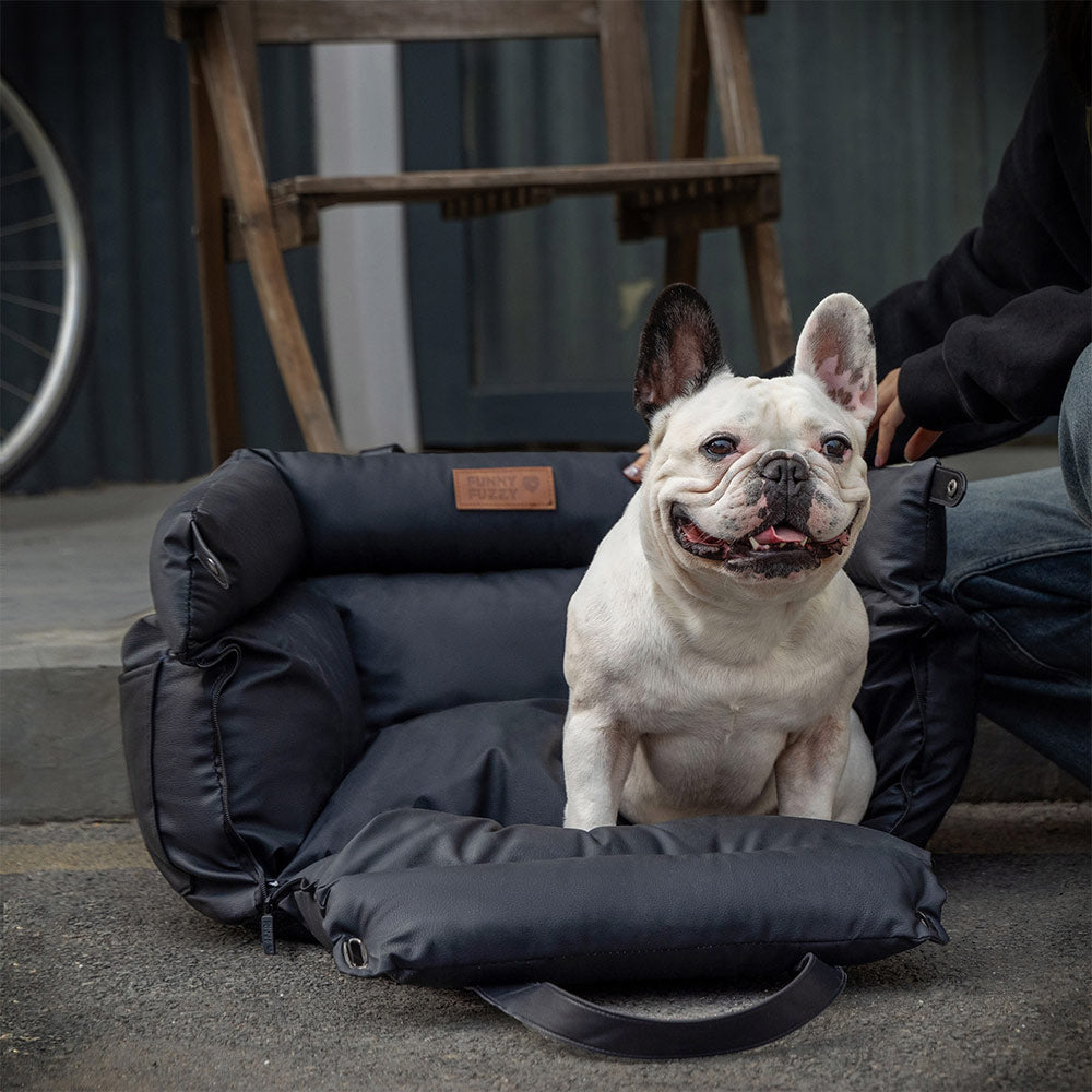 Cama Reforçada para Assento de Carro de Couro Sintético Deluxe - Voyager Urbano