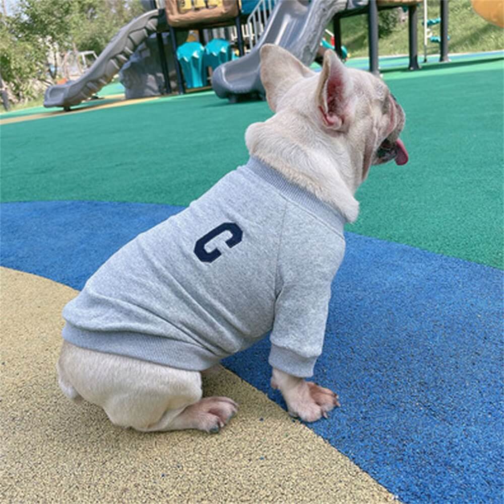 Roupas para animais de estimação cachorro estilo familiar moletom bordado com letras