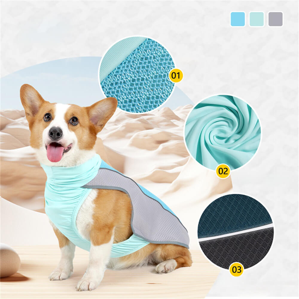 Roupas para animais de estimação Proteção contra o calor do verão para cães - Roupas lce Cool para cães