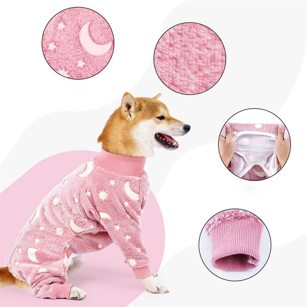 Pijama para cachorro Moon & Stars macio e aconchegante - perfeito para conforto o ano todo