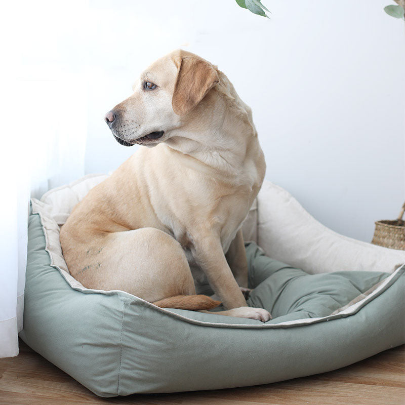 Semsket skinn Cama macia grande para cães Cama para animais de estimação com sono profundo