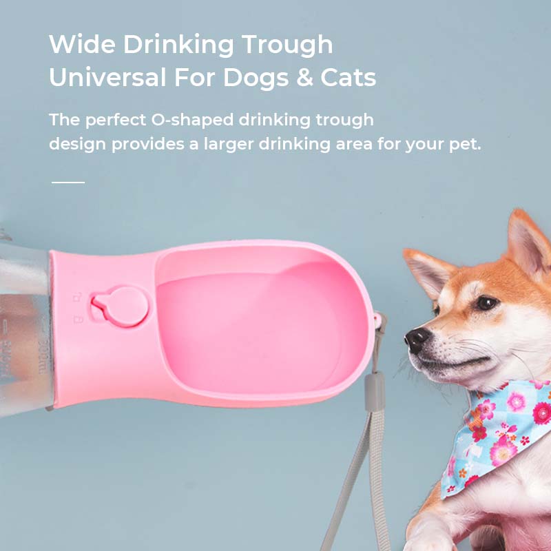Garrafa de água portátil multifuncional 3 em 1 para passear com cães