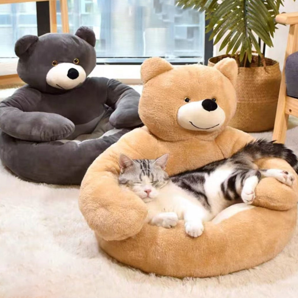 Linda Cama Móvel para Gato Abraço de Urso