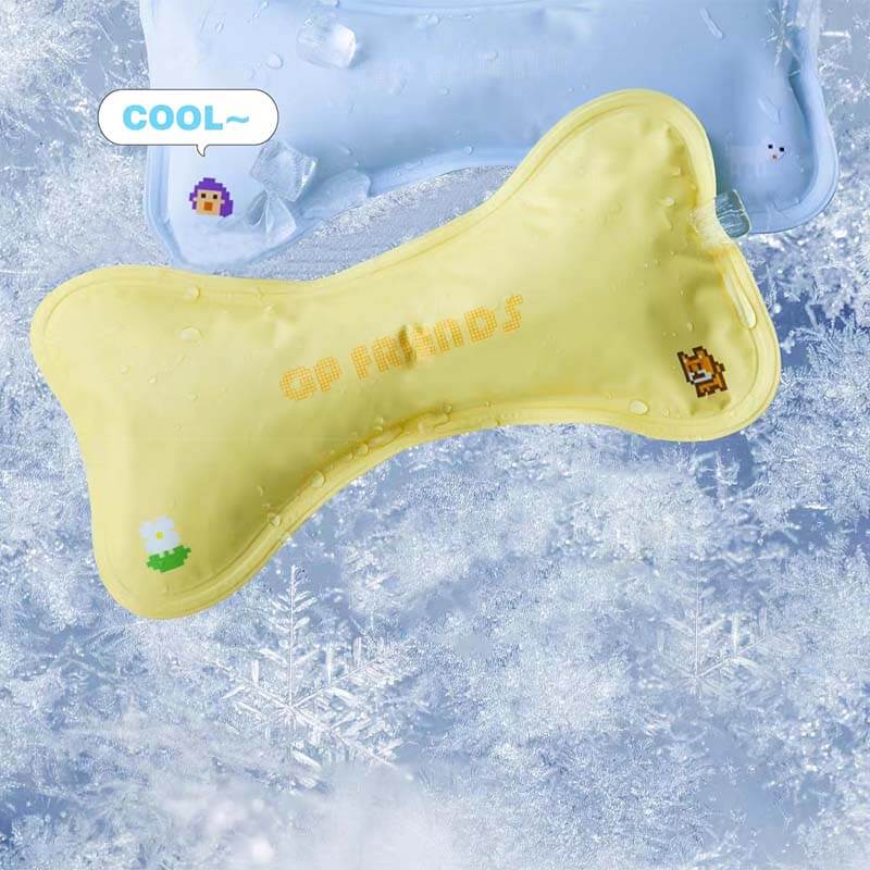 Almofada de resfriamento de gelo para cachorro em formato de osso da moda