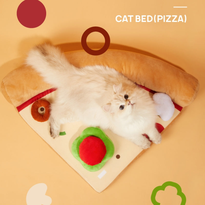 Tapete de brinquedos divertidos Pizza Cama de gato