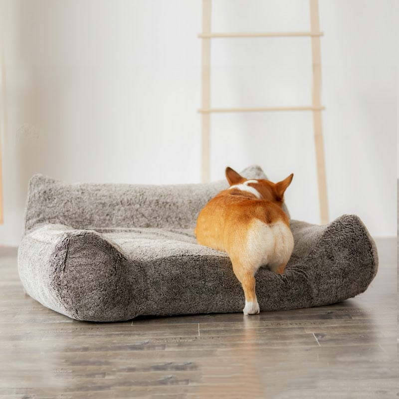Sofá-cama grande e aconchegante para cães de pelúcia
