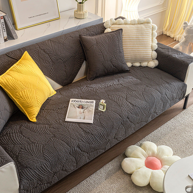 Capa de sofá de folha para móveis anti-arranhões e proteção antiderrapante