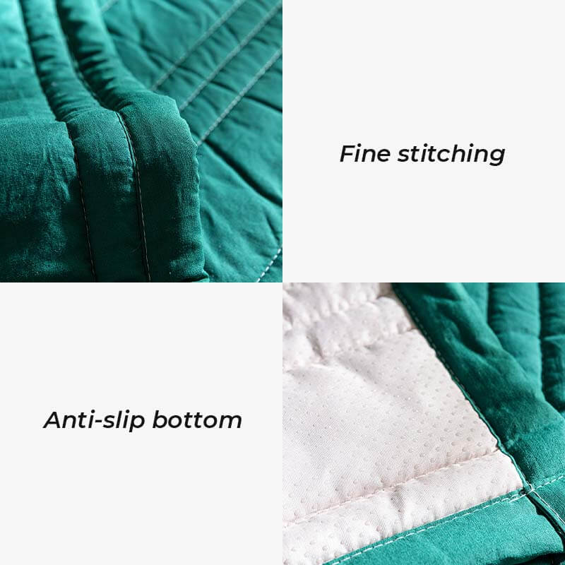 Capa de sofá anti-riscos de algodão liso com babados