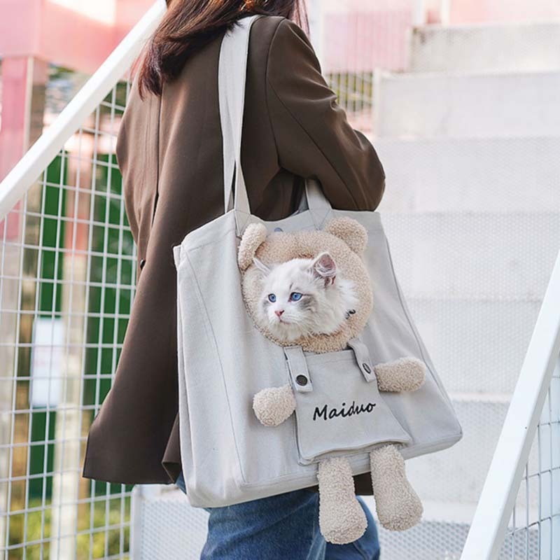 Bolsa de transporte para animais de estimação portátil respirável para viagens