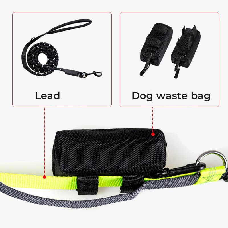 Saco portátil para caminhada de cães em tecido Oxford dispensador de sacos para resíduos de cães