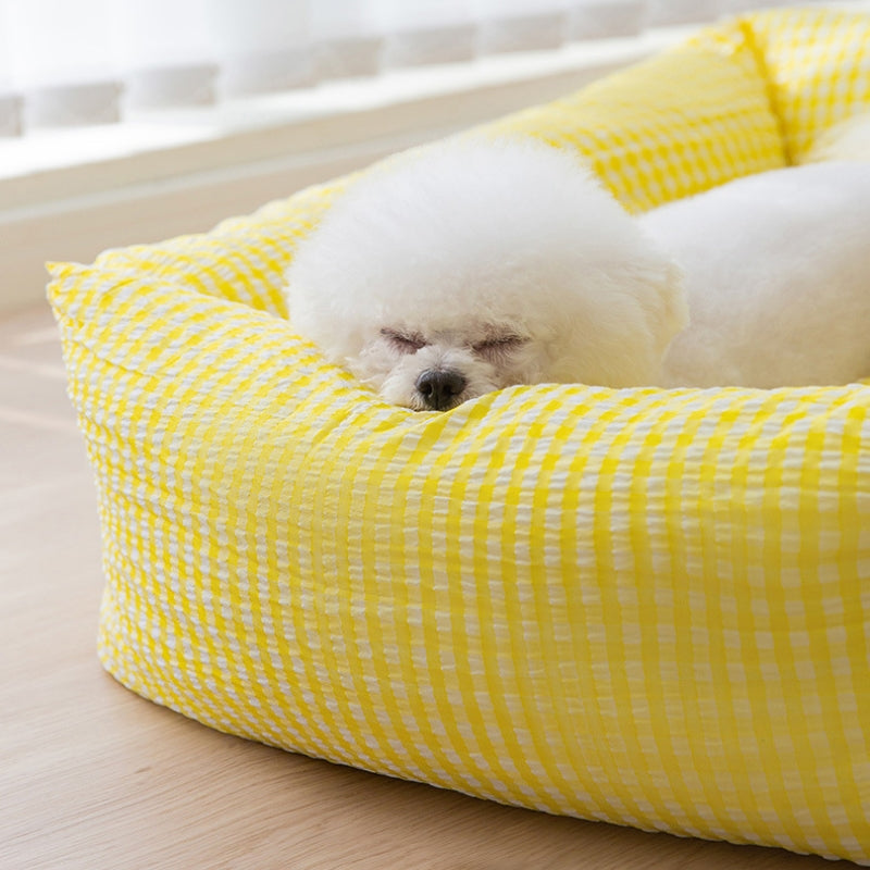 Cama retangular lavável para cachorro Cama respirável para animais de estimação