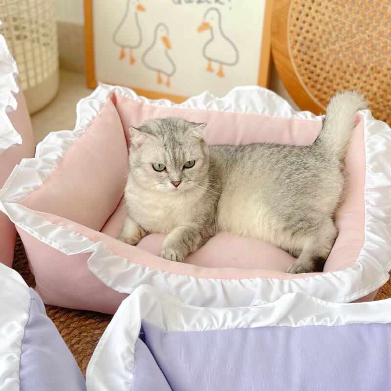 Cama macia e cerosa para animais de estimação Cama integrada para cães e gatos