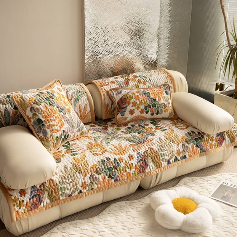 Capa de sofá protetora antiarranhões para sofá de floresta tropical