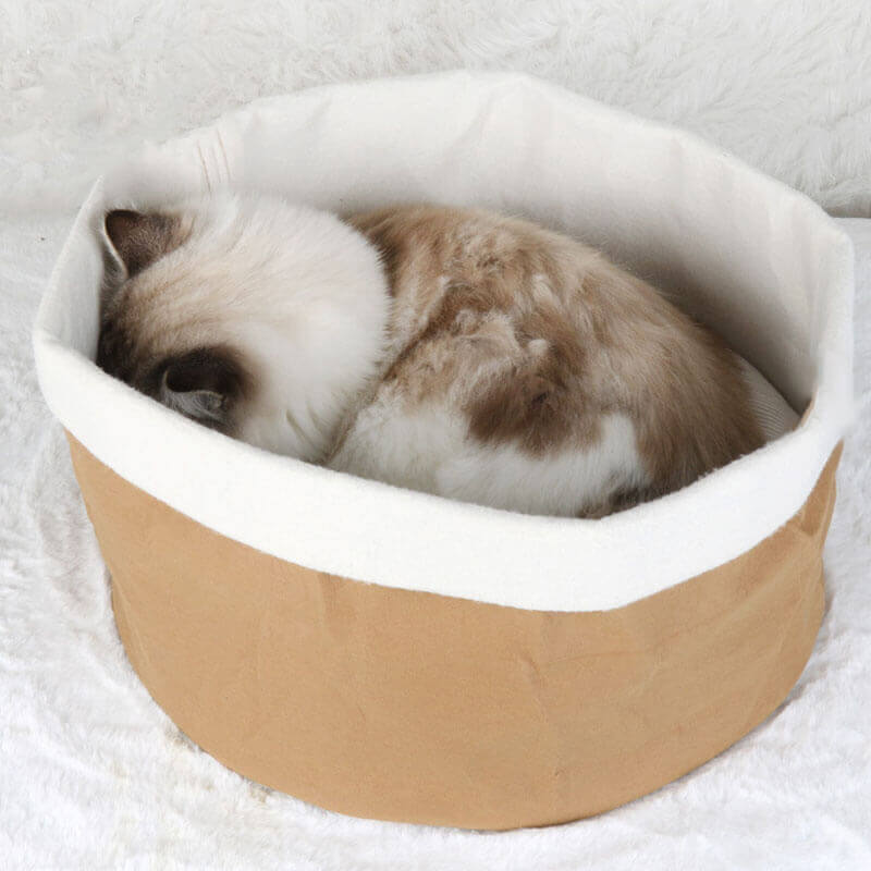 Cama de cesta de gato de papel Kraft lavável