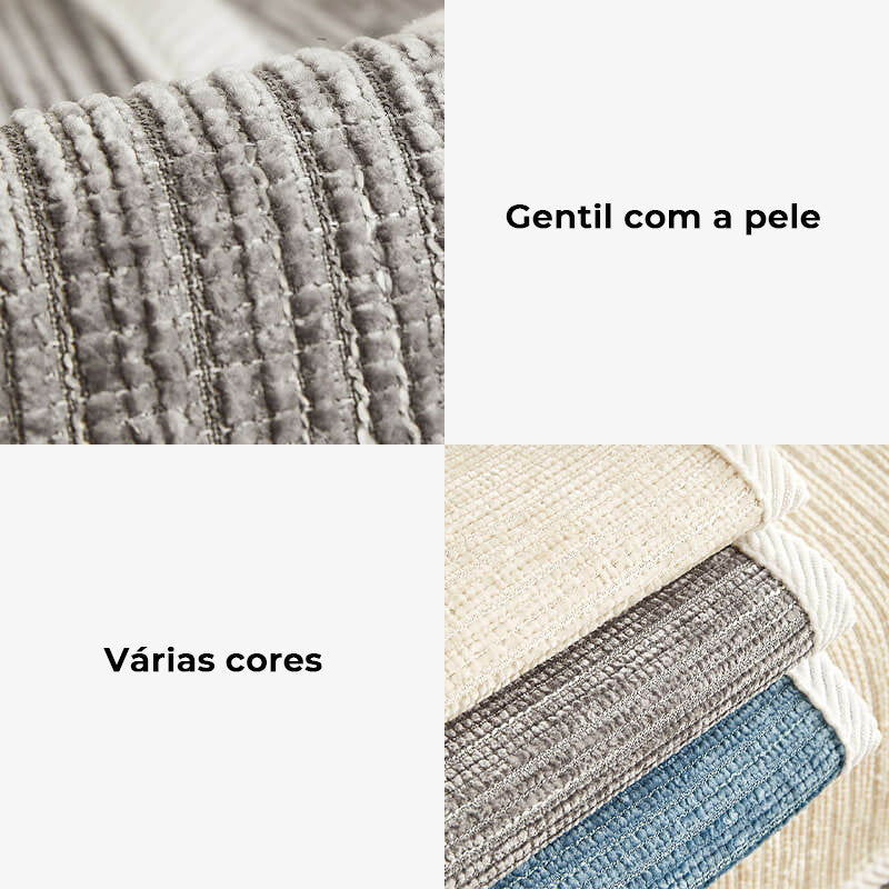 Cobertura para Sofá anti-arranhões de Chenille Listrado Simples