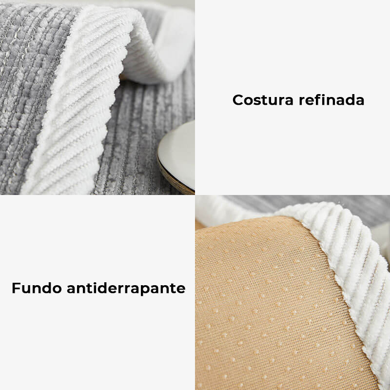 Cobertura para Sofá anti-arranhões de Chenille Listrado Simples