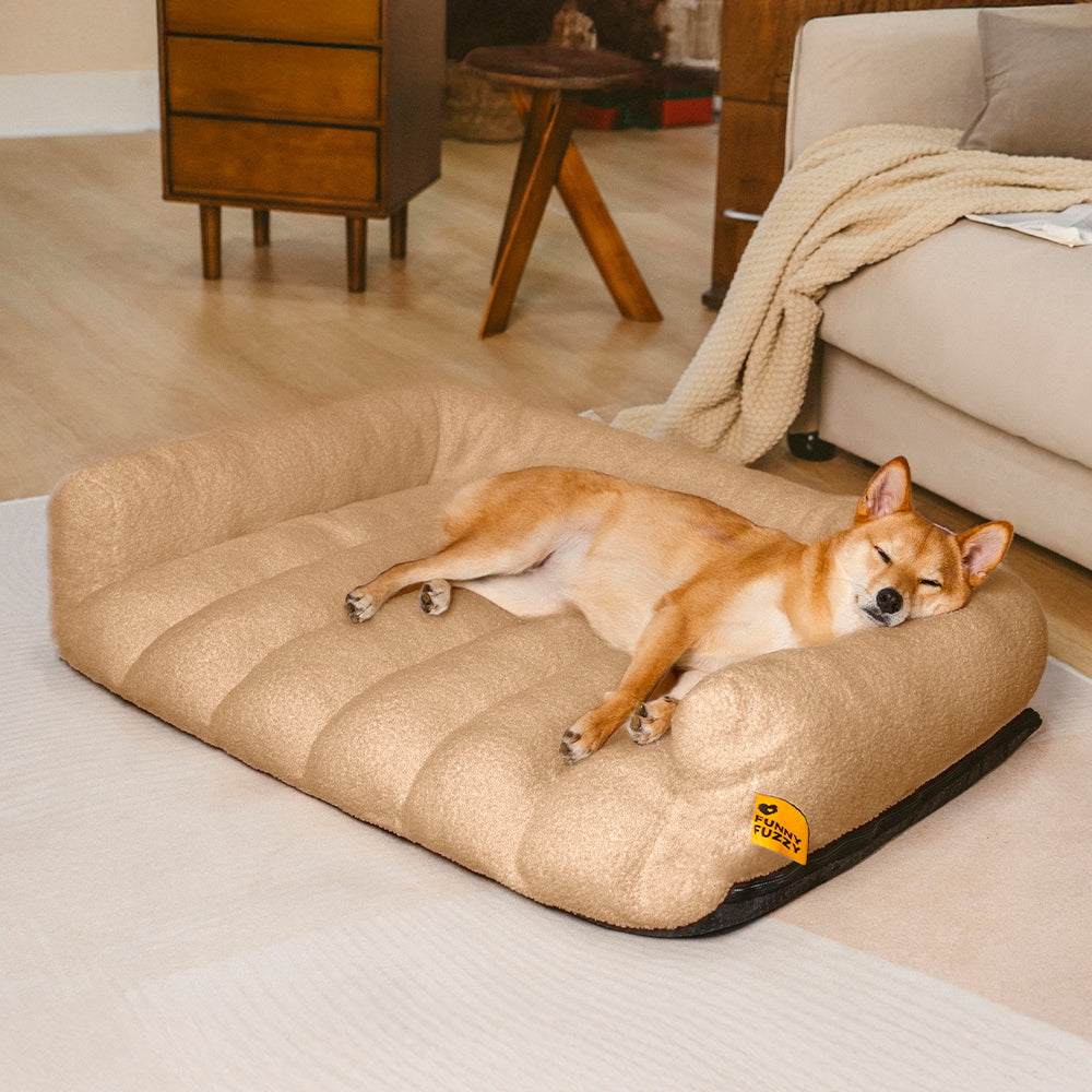 Grande sofá-cama ortopédica para cães com apoio de cabeça macio - Cloudy Napper