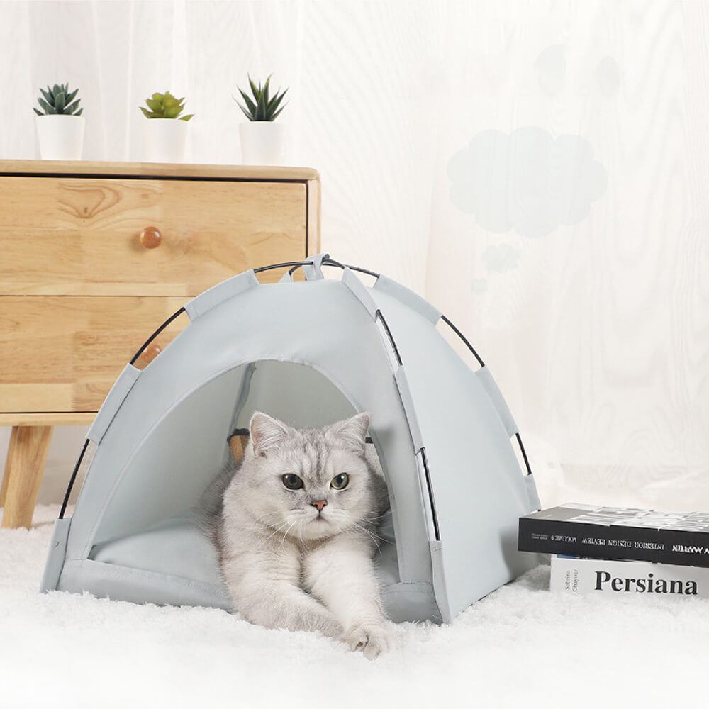 Cama dobrável para acampamento interno para gatos