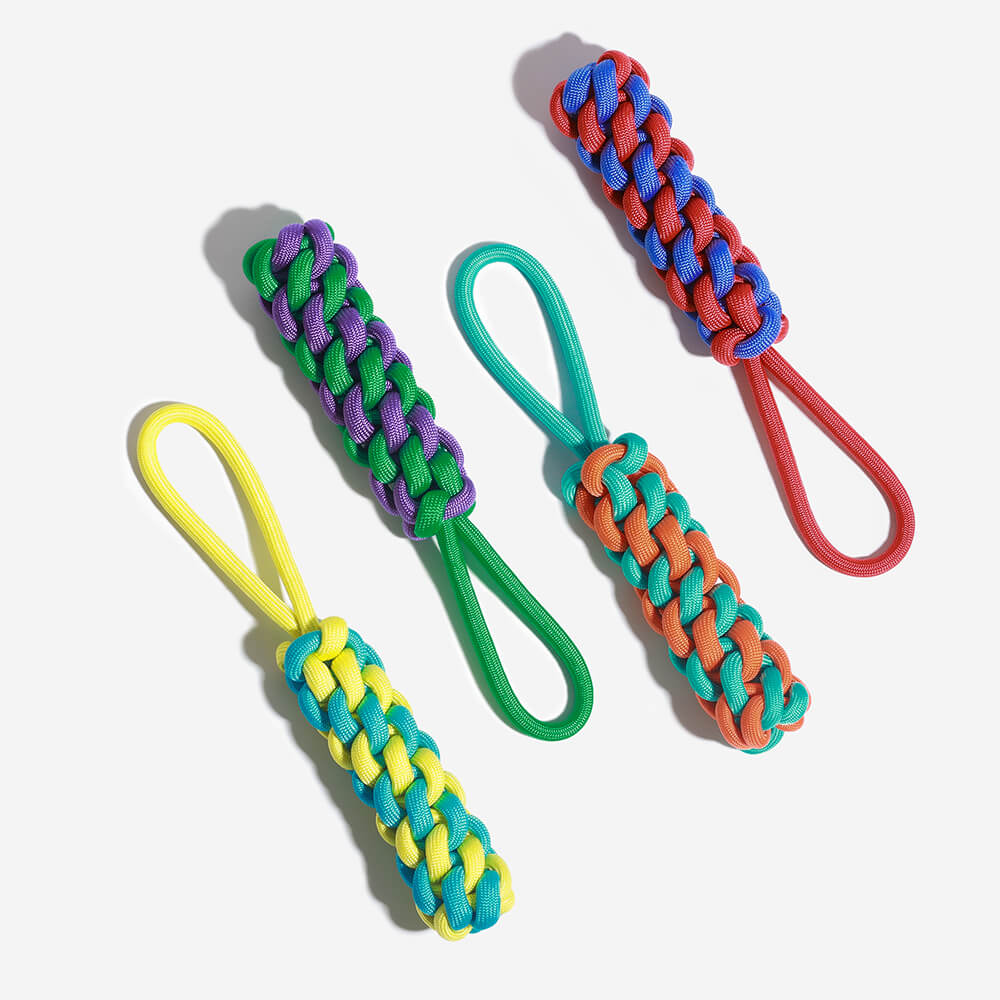 Brinquedo para cachorro rebocador com corda trançada - Color Clash