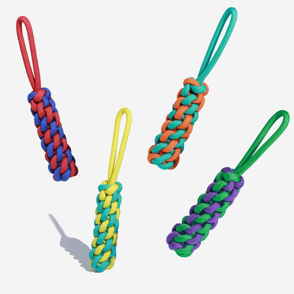 Brinquedo para cachorro rebocador com corda trançada - Color Clash